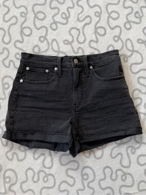 Madewell Black High Rise Demin Short